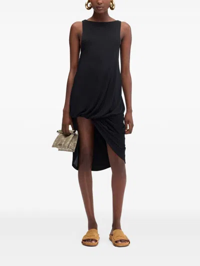 Jacquemus Women La Robe Peplo Courte Dress In Black