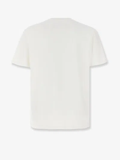 Jil Sander Men White Crewneck T-shirt With Logo Lettering On The Front In Cotton Man