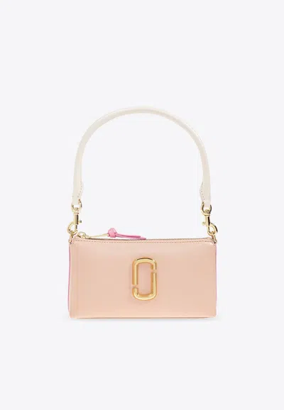 Marc Jacobs Two-tone Leather Snapshot Shoulder Bag In Pink