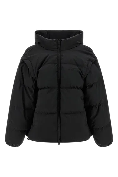 Mm6 Maison Margiela Black Convertible Padded Jacket In Black
