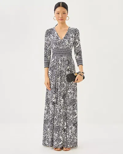 Lilly Pulitzer Roslynne V-neck Maxi Dress In Blue