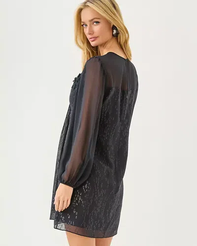 Lilly Pulitzer Gail Silk Dress In Black