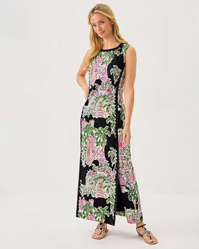 Lilly Pulitzer Darlene Stretch Maxi Shift Dress In Multi
