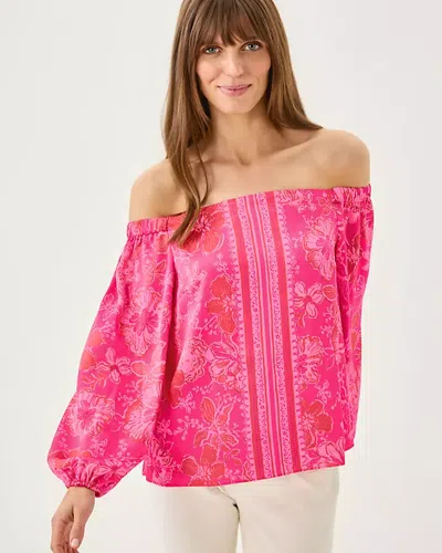 Lilly Pulitzer Elizabethany Off-the-shoulder Top In Pink