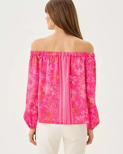 Lilly Pulitzer Elizabethany Off-the-shoulder Top In Pink