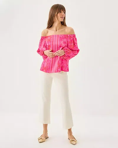 Lilly Pulitzer Elizabethany Off-the-shoulder Top In Pink