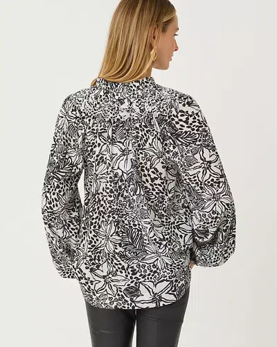 Lilly Pulitzer Lourdes Long Sleeve Top In Black