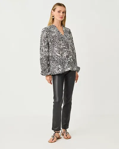 Lilly Pulitzer Lourdes Long Sleeve Top In Black