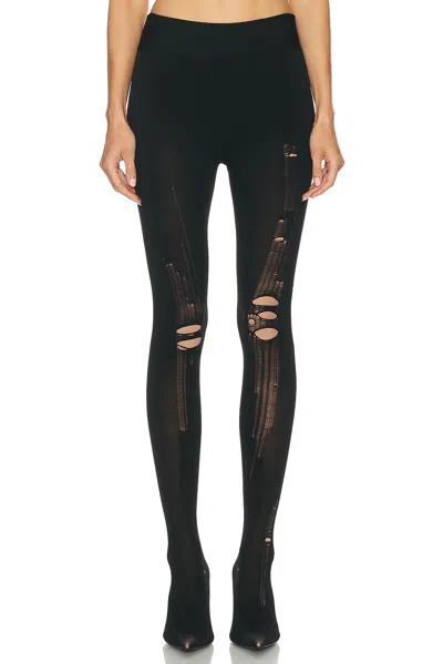 Balenciaga T38 Destroyed Pantalegging In Black