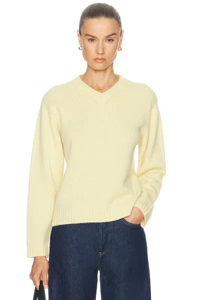 Amiya Nevia V Neck Sweater In Neutral