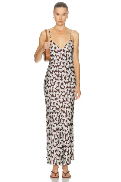 Bode Paper Birch Print Slipdress In Animal Print
