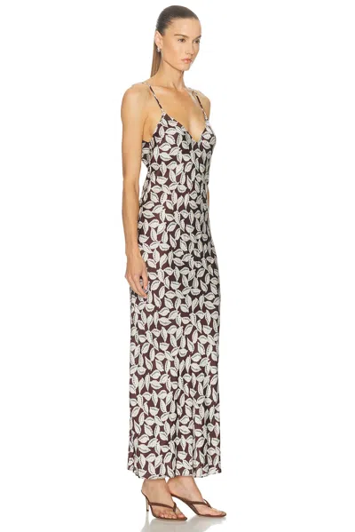 Bode Paper Birch Print Slipdress In Animal Print