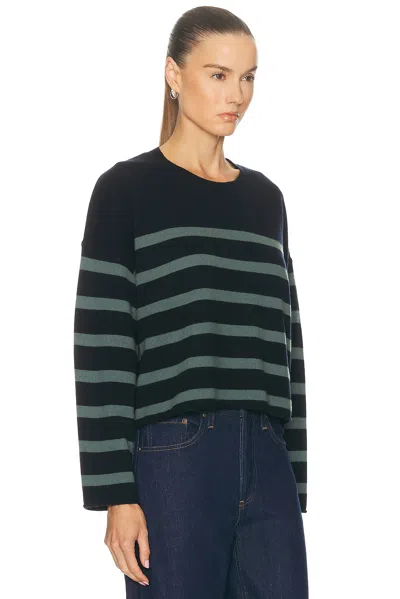 Leset Zoe Breton Stripe Crewneck Sweater In Multi