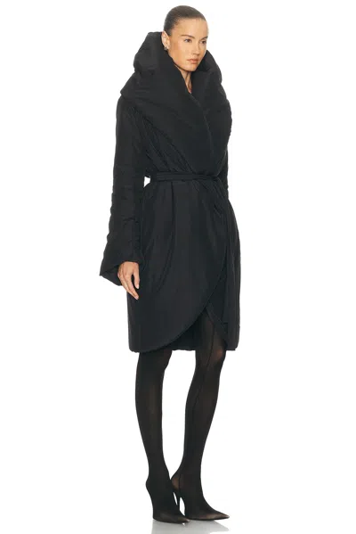 Norma Kamali Shawl Collar Sleeping Bag Coat In Black