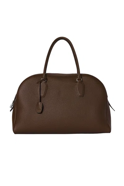 The Row India 15.75 Leather Tote Bag In Brown