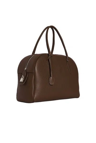 The Row India 15.75 Leather Tote Bag In Brown