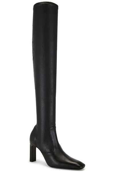 Totême Toteme 80 Stretch-leather Over-the-knee Boots In Black