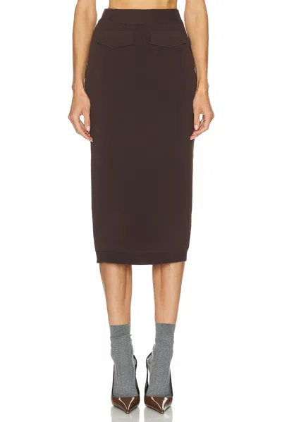 Ser.o.ya Opal Knit Midi Skirt In Brown