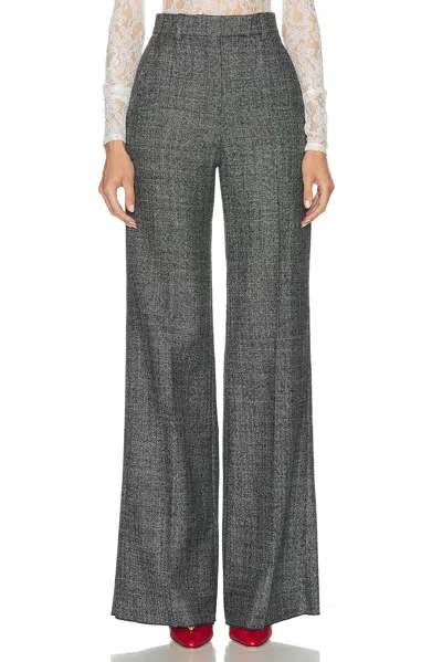 Valentino Wool Mouline Pant In Gray