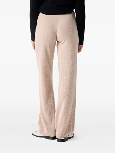 Not Shy Side-pocket Knitted Trousers In Neutral