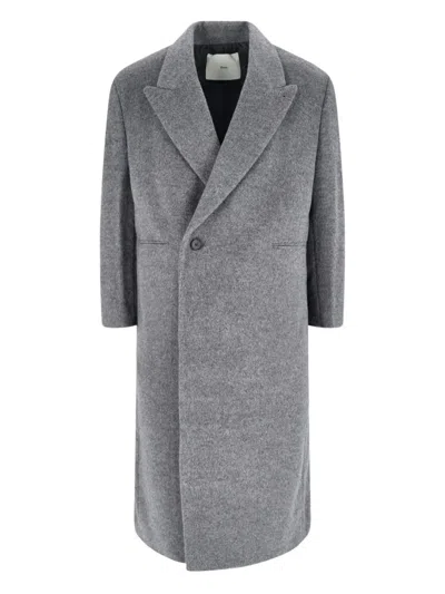 Dunst Button Single-breasted Coat In Gray