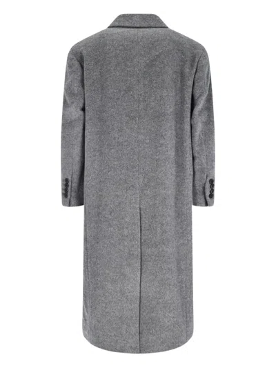 Dunst Button Single-breasted Coat In Gray