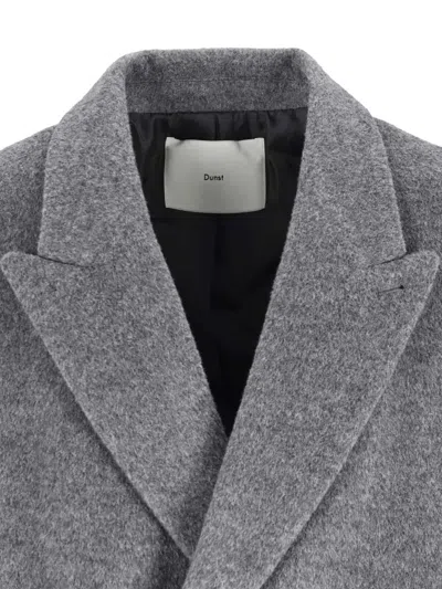 Dunst Button Single-breasted Coat In Gray
