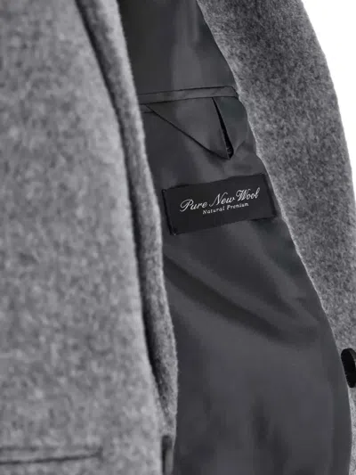 Dunst Button Single-breasted Coat In Gray