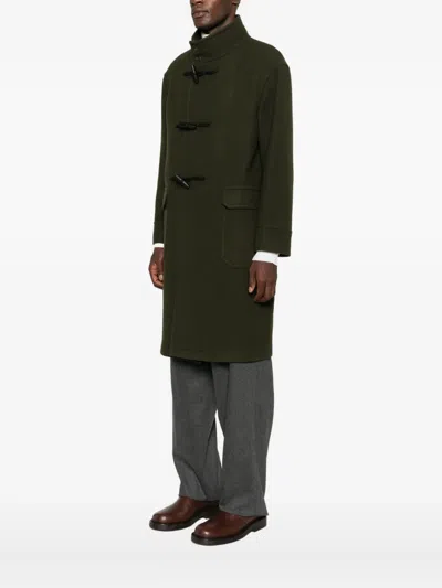 Tagliatore Toggle Wool Coat In Green