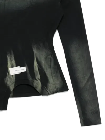 Feng Chen Wang Panelled Asymmetric T-shirt In Black