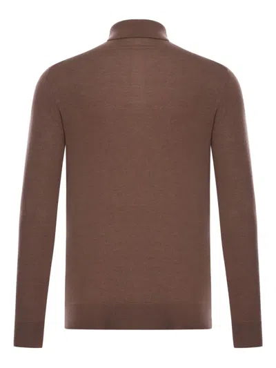 Zegna Long Sleeve Turtleneck Polo Knitwear In Multi
