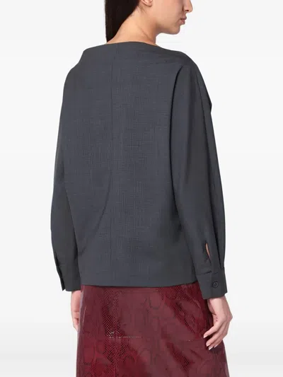 P.a.r.o.s.h . Anthracite Wool Blouse-shirt In Multi