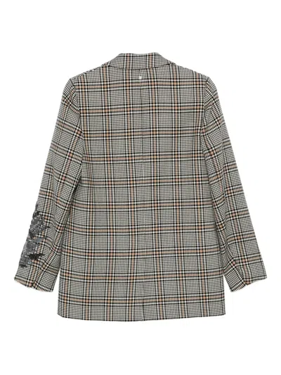 Lorena Antoniazzi Check-print Blazer In White
