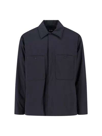 Laminar Boxy Minimalist Black Jacket With Classic Collar In Black