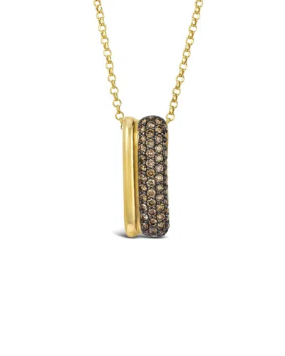Le Vian ® Chocolate And Honey 14k 0.60 Ct. Tw. Diamond Drop Pendant In Gold