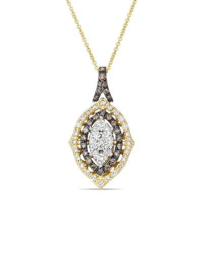 Le Vian ® Chocolate Composite 14k 0.84 Ct. Tw. Diamond Drop Pendant In Gold
