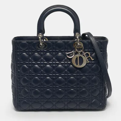 Pre-owned Dior Tote In Blue