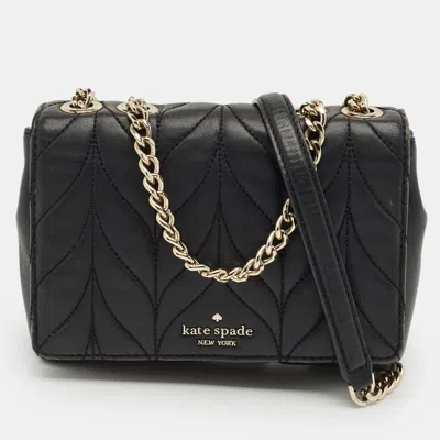 Pre-owned Kate Spade Black Quilted Leather Emelyn Shoulder Bag