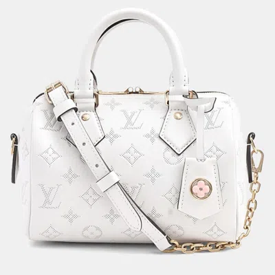 Pre-owned Louis Vuitton Speedy Bandouliere 20 Handbag Shoulder Bag White