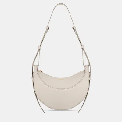 Pre-owned Polene Numero-dix Grained Chalk Edition Calfskin Handbag In White