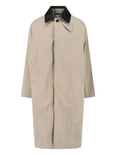 Studio Nicholson Beige Structured Jacket With Minimalist Design In Sand