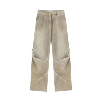 Pre-owned Attico The  Long Pants 'vintage Grey' | Women's Size 25 In Gray