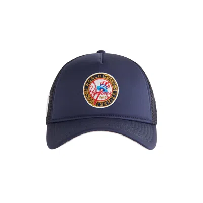 Pre-owned Kith X New Era For The New York Yankees World Series 9forty A Frame Trucker Snapback 'nocturnal' | B In Black