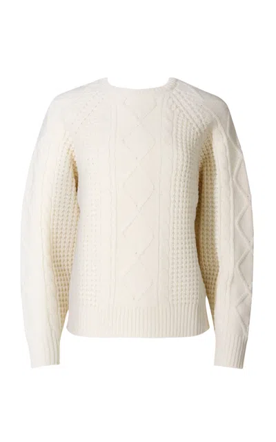 Perfect Moment Crystal Merino Wool Sweater Xl In White