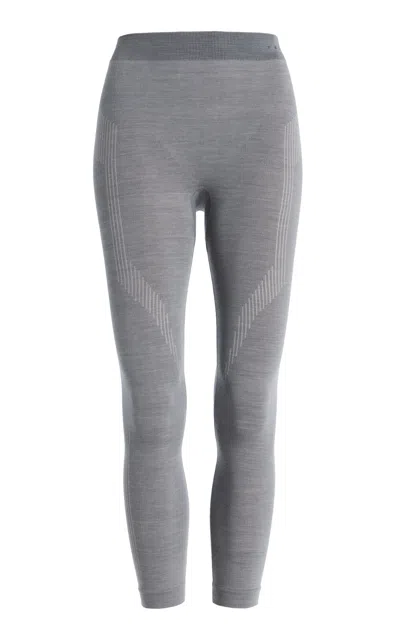 Falke Wool-tech Base Layer Bottoms In Grey Heather In Gray