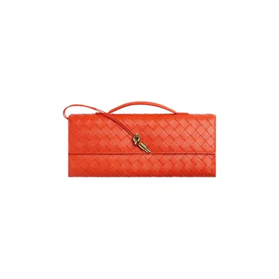 Pre-owned Bottega Veneta Andiamo Long Clutch 'orange/brass' | Women's Size Onesize