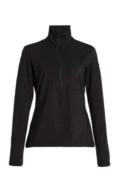 Goldbergh Spark Crystal-embellished Base Layer Ski Top In Black