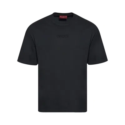 Pre-owned Gucci Jersey T-shirt 'anthracite' | Grey | Men's Size L In Gray