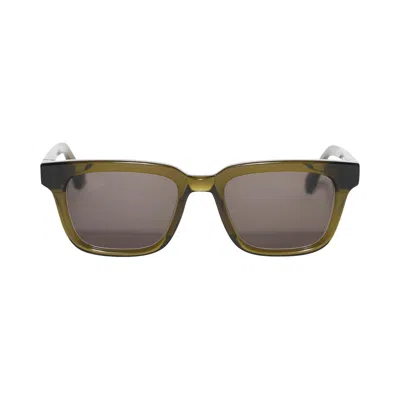 Pre-owned Mykita Lamin Sunglasses 'peridot/shiny Silver/brown' | Green | Men's Size Onesize