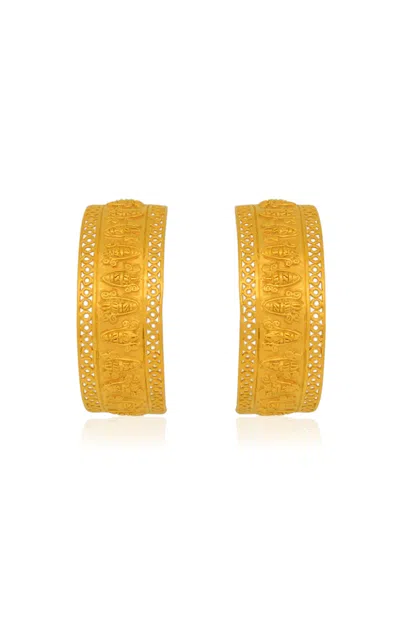 Cano Chaska 24k Gold-plated Hoop Earrings In Gold